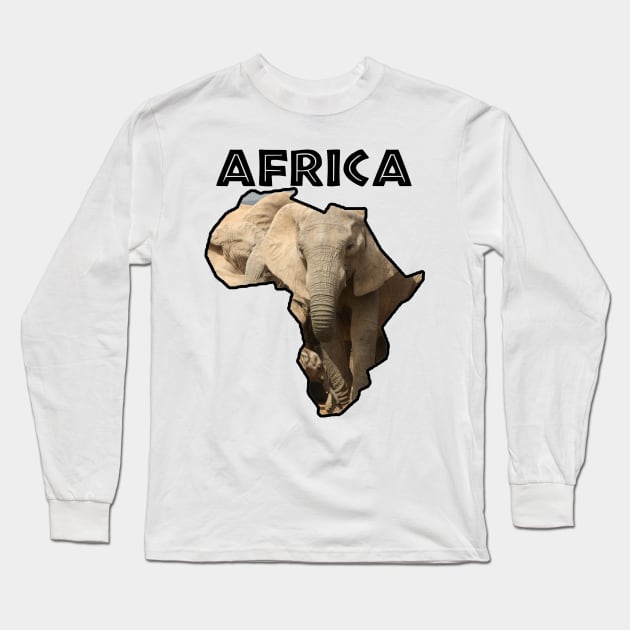 Africa Wildlife Continent Elephant Mother and Calf Long Sleeve T-Shirt by PathblazerStudios